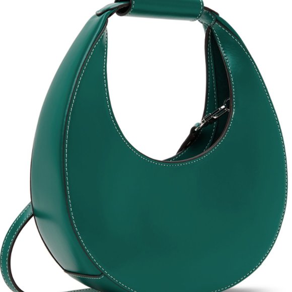 STAUD Mini Moon Leather Hobo Bag - Coastal Blue MSRP $280 - Picture 5 of 9